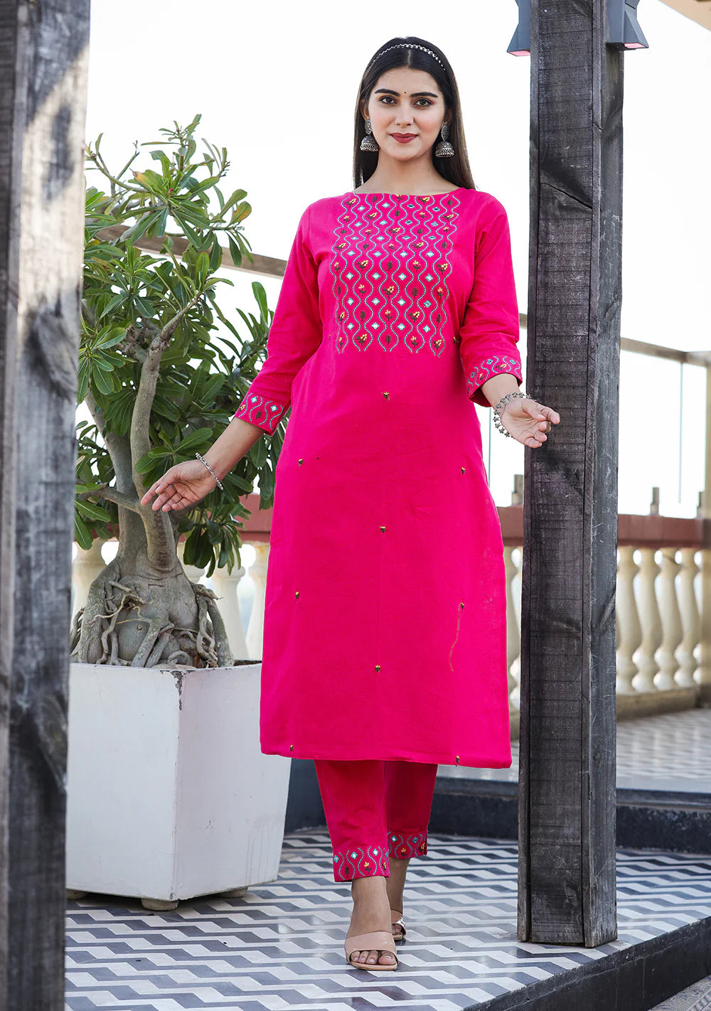 Latest Beautiful Pink Rayon Stitched Kurta Bottom Set at Rs 765 | Ladies  Kurta | ID: 26154913588